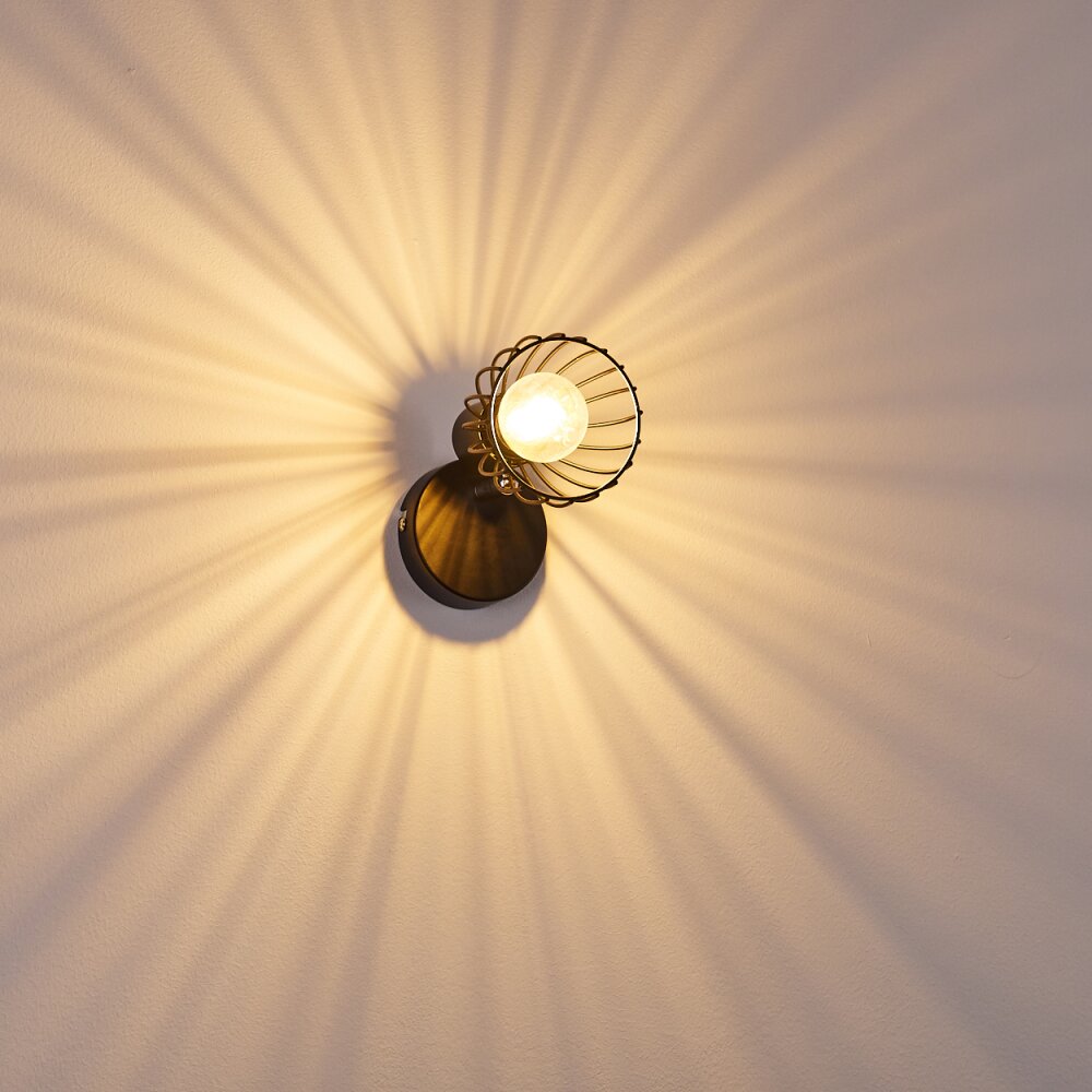 Applique Bolderslev Cromo, Nero, 1-Luce