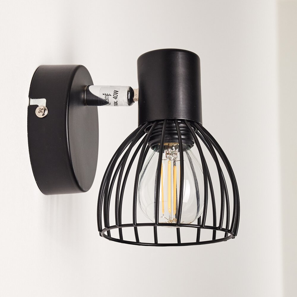 Applique Bolderslev Cromo, Nero, 1-Luce