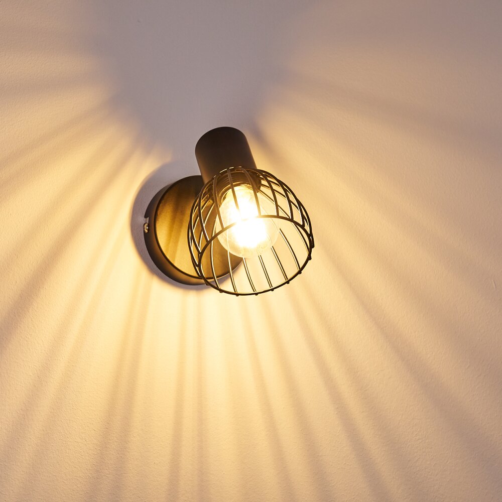Applique Bolderslev Cromo, Nero, 1-Luce