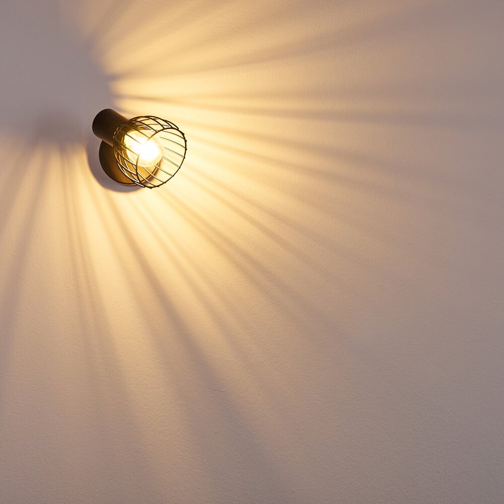 Applique Bolderslev Cromo, Nero, 1-Luce