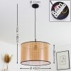 Stront Lampadario a sospensione Nero, 1-Luce