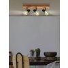 EGLO TOWNSHEND Faretto da soffitto Marrone, Legno chiaro, Nero, 3-Luci