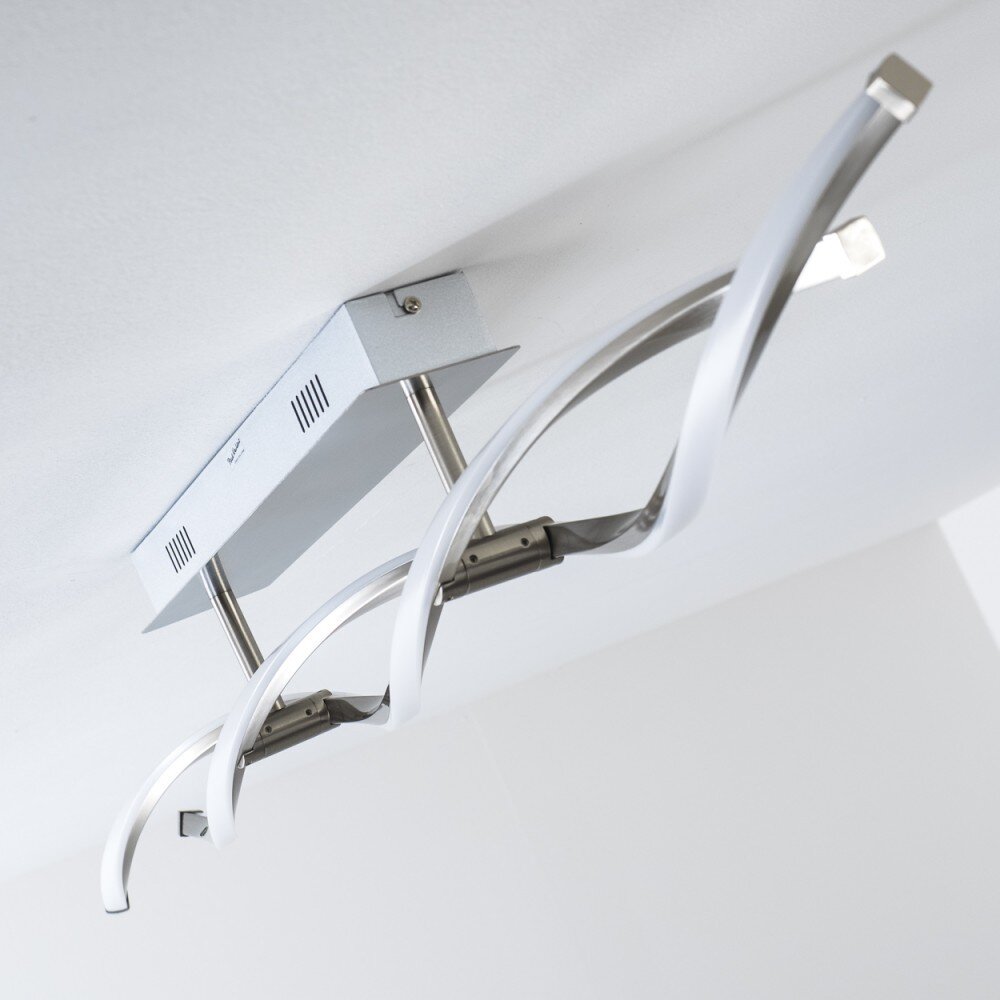 Paul Neuhaus POLINA Plafoniera LED Acciaio inox, 2-Luci