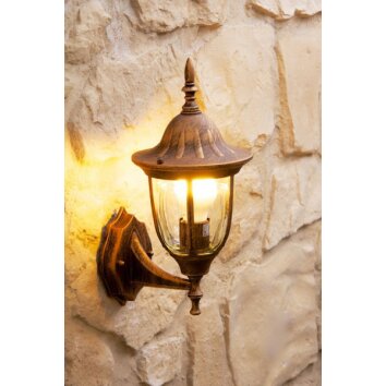 Ribadeo Applique per esterno Marrone, Oro, 1-Luce