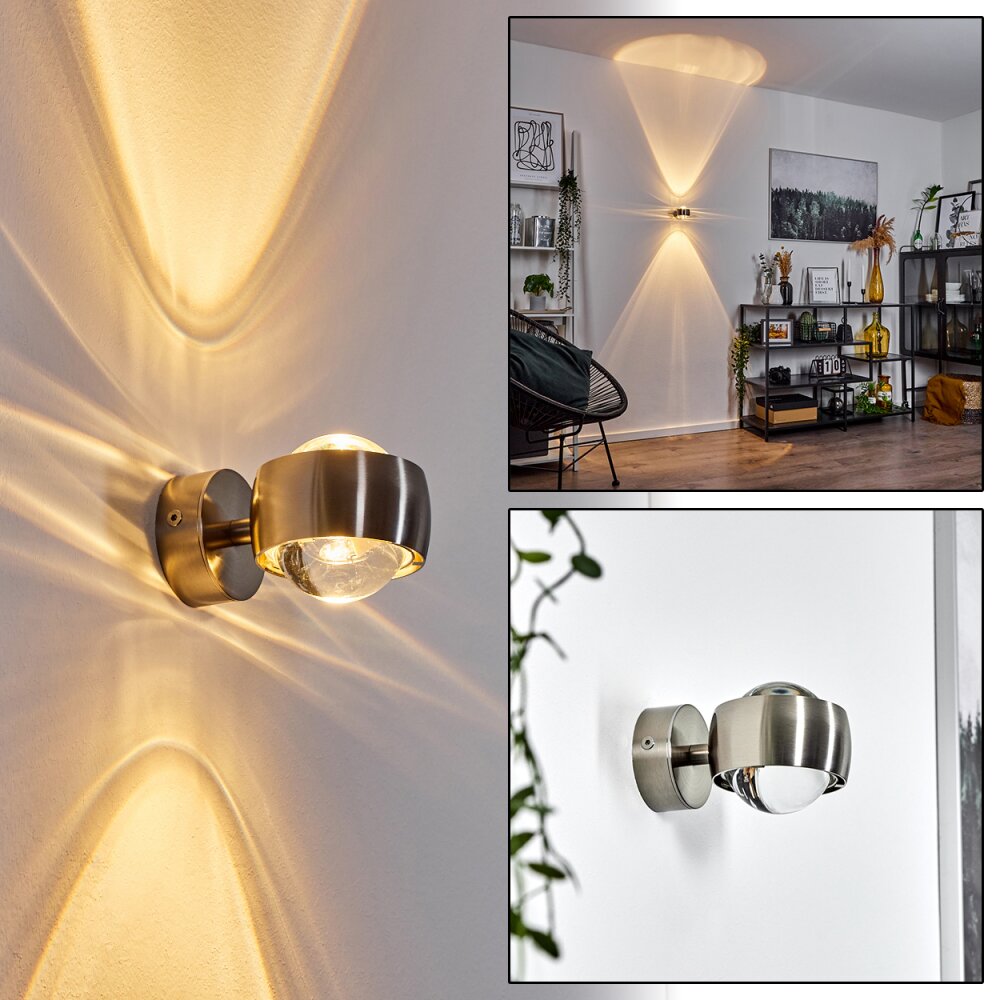 Hofstein Sapri Applique Nichel opaco, 1-Luce main product photo