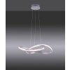 Leuchten-Direkt Ls-MELINDA Lampada a Sospensione LED Acciaio inox, 1-Luce, Telecomando, Cambia colore