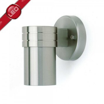 Brilliant Hanni Faretto da parete per esterno Acciaio inox, 1-Luce