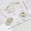 Polmak Plafoniera Oro, Bianco, 3-Luci