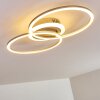 Lithgow Plafoniera LED Argento, 1-Luce