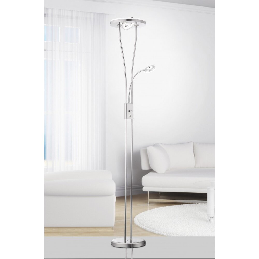 Leuchten-Direkt HELIA Lampada da terra LED Acciaio inox, 4-Luci