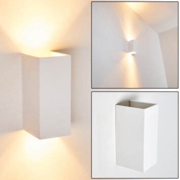 Aversa Applique Bianco, 2-Luci