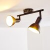 Polmak Faretto da soffitto Nero-Oro, 2-Luci