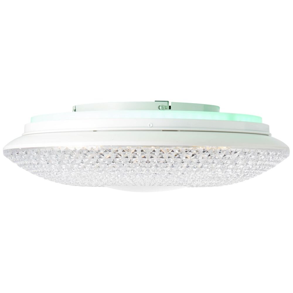 Brilliant Lucian Plafoniera LED Bianco, 1-Luce, Telecomando, Cambia colore