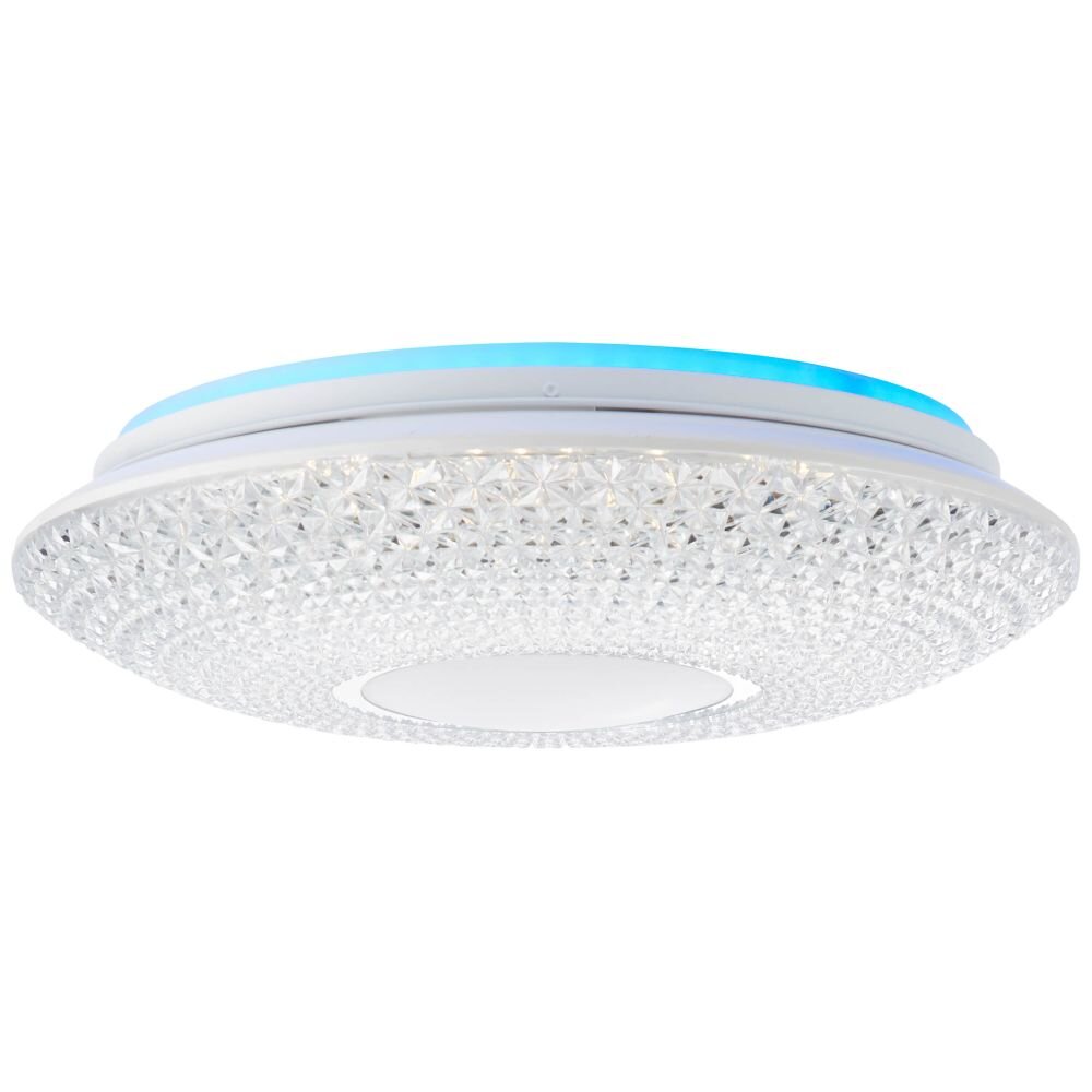 Brilliant Lucian Plafoniera LED Bianco, 1-Luce, Telecomando, Cambia colore