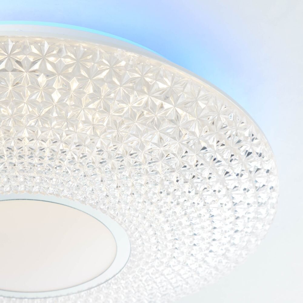 Brilliant Lucian Plafoniera LED Bianco, 1-Luce, Telecomando, Cambia colore