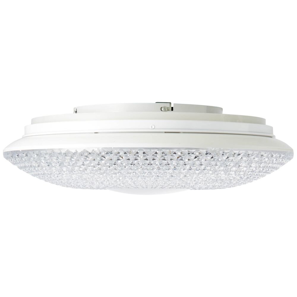 Brilliant Lucian Plafoniera LED Bianco, 1-Luce, Telecomando, Cambia colore