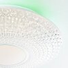 Brilliant Lucian Plafoniera LED Bianco, 1-Luce, Telecomando, Cambia colore