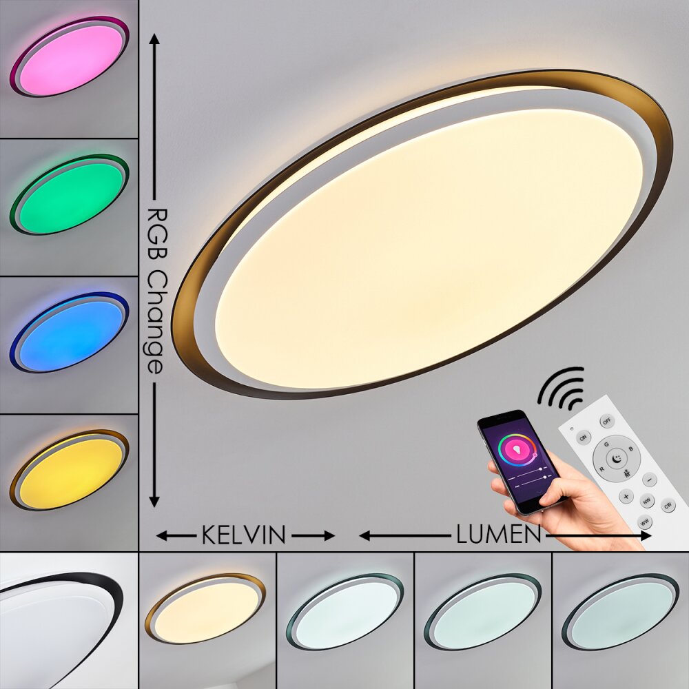 Vejle Plafoniera LED Bianco, 2-Luci, Cambia colore main product photo