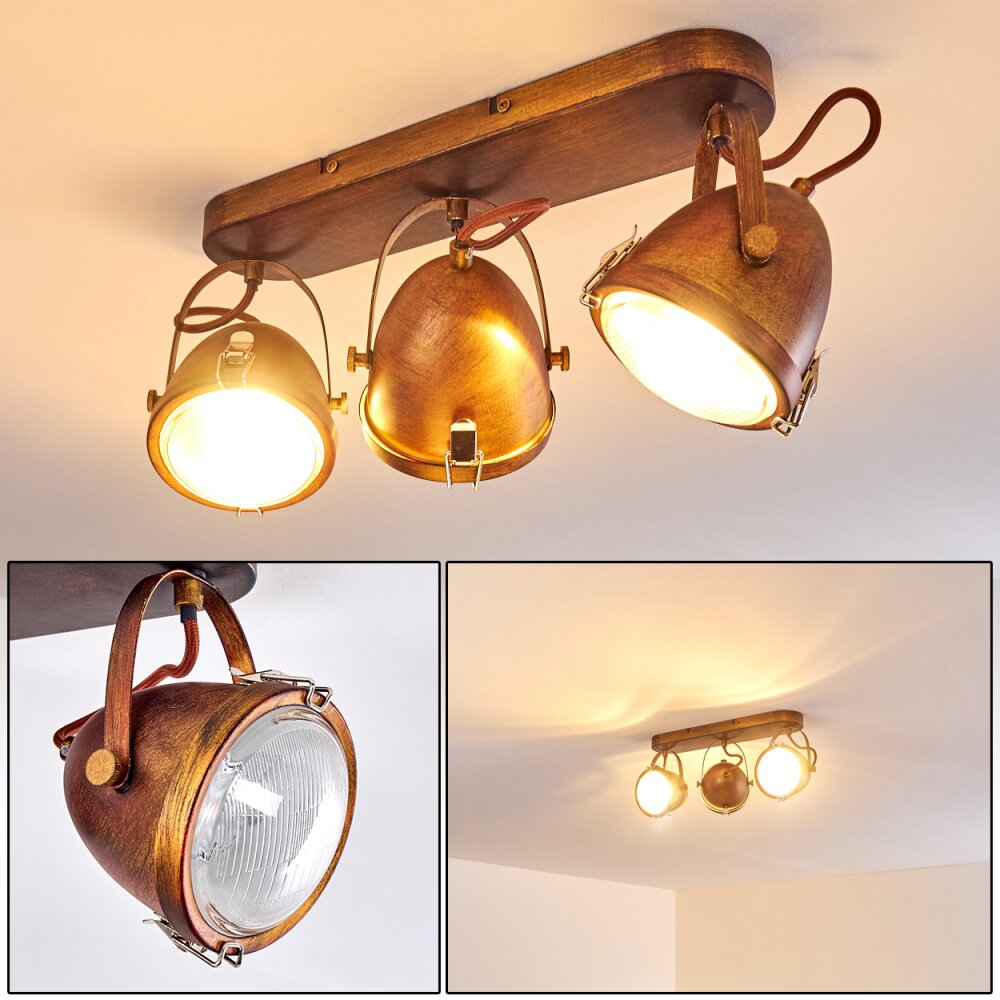 Butikon Plafoniera Ruggine, 3-Luci main product photo