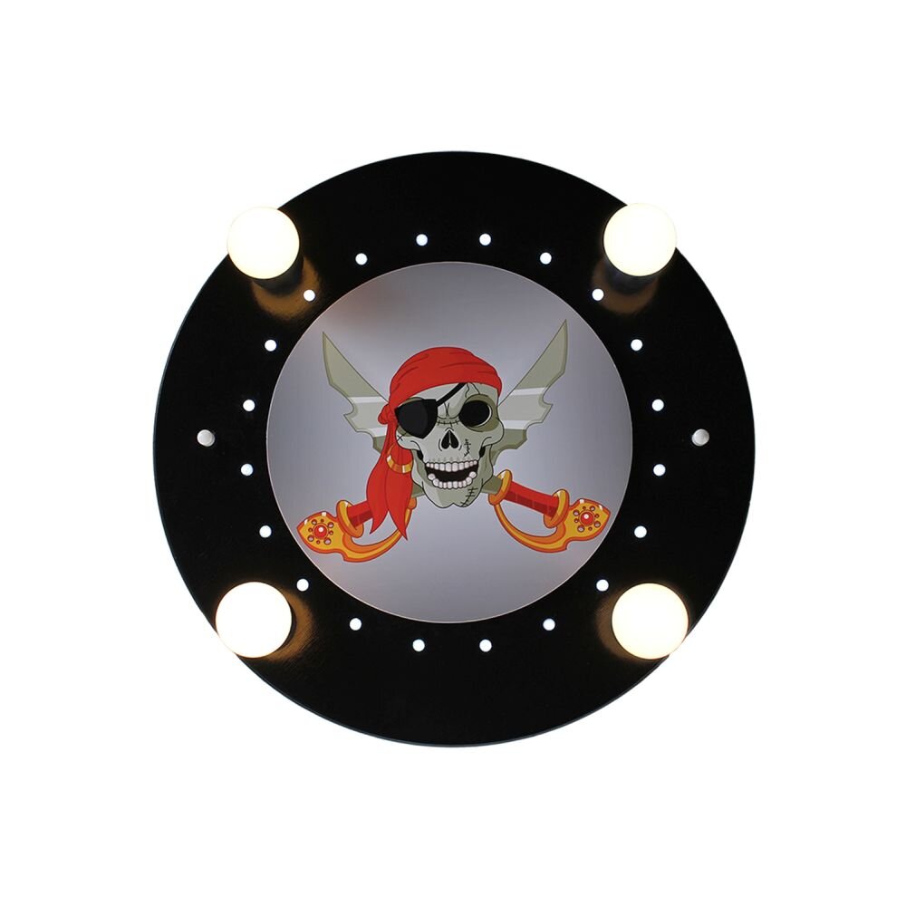 Elobra PIRATENKOPF Plafoniera Nero, 4-Luci main product photo