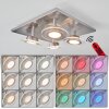 Marsen Plafoniera LED Nichel opaco, 4-Luci, Telecomando, Cambia colore