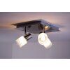 Brilliant LED Faretto da soffitto Cromo, Nichel opaco, Bianco, 3-Luci