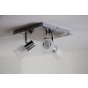 Brilliant LED Faretto da soffitto Cromo, Nichel opaco, Bianco, 3-Luci