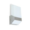 Lutec FLAT Applique da esterno LED Argento, 1-Luce