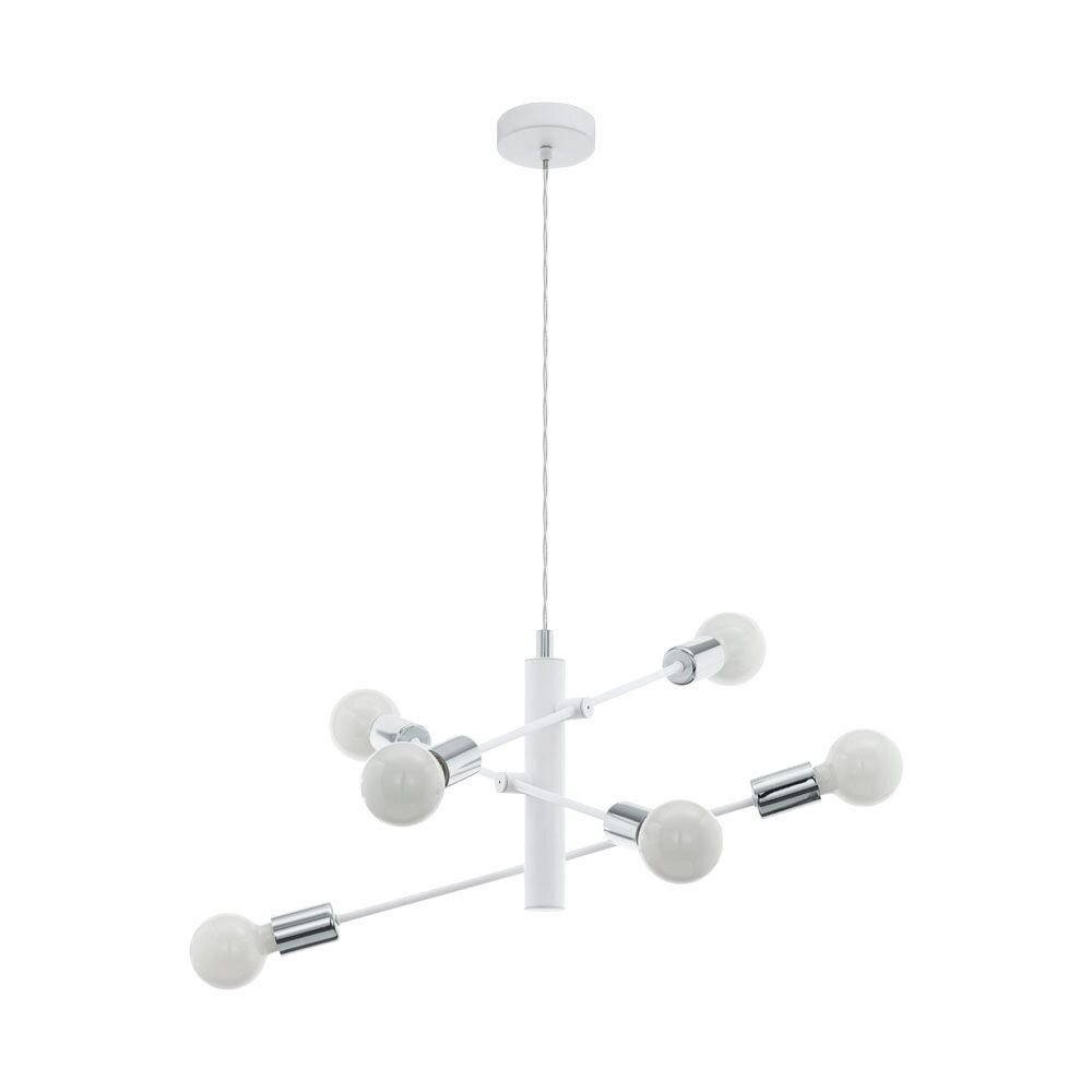 Eglo GRADOLI Lampadario a sospensione Cromo, Bianco, 6-Luci main product photo