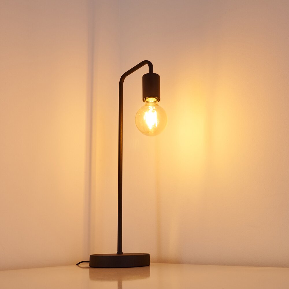Valocolla Lampada da Tavolo Nero, 1-Luce