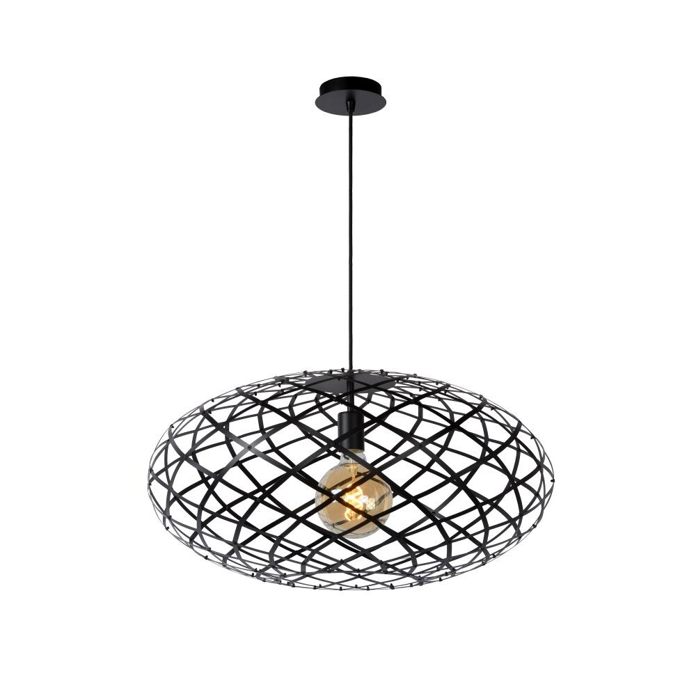 Lucide WOLFRAM Lampada a Sospensione Nero, 1-Luce main product photo
