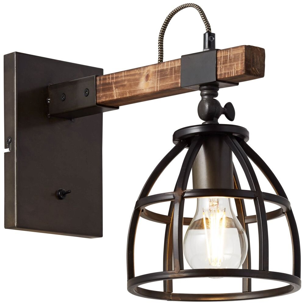 Applique Brilliant Matrix Legno scuro, Nero, 1-Luce main product photo