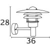 Nordlux LØNSTRUP Applique per esterno Zincato, 1-Luce