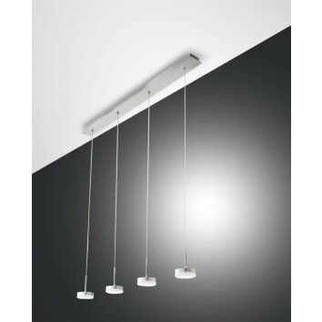 Fabas Luce Dunk Lampada a Sospensione LED Alluminio, 4-Luci