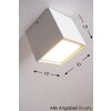 Helestra LED Plafoniera Alluminio, Bianco, 1-Luce