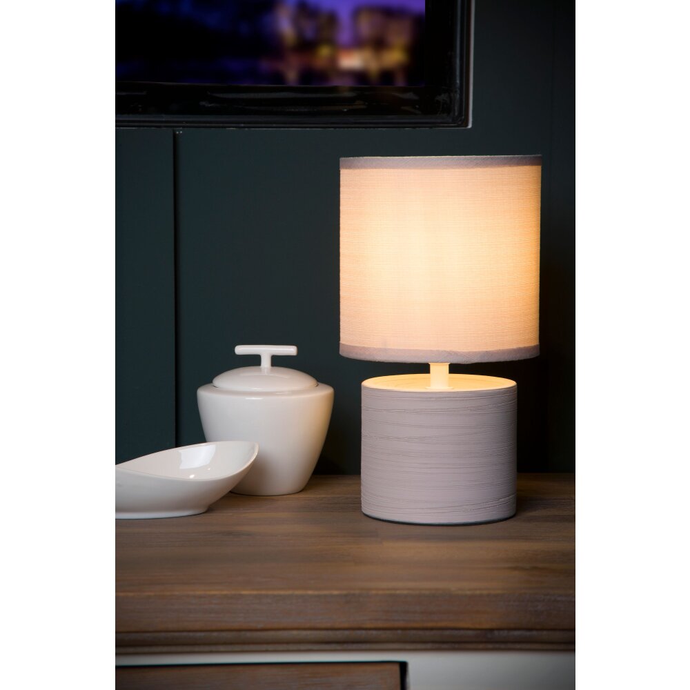 Lucide GREASBY Lampada da Tavolo Beige, 1-Luce main product photo