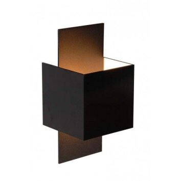 Lucide Cubo Applique Nero, 1-Luce