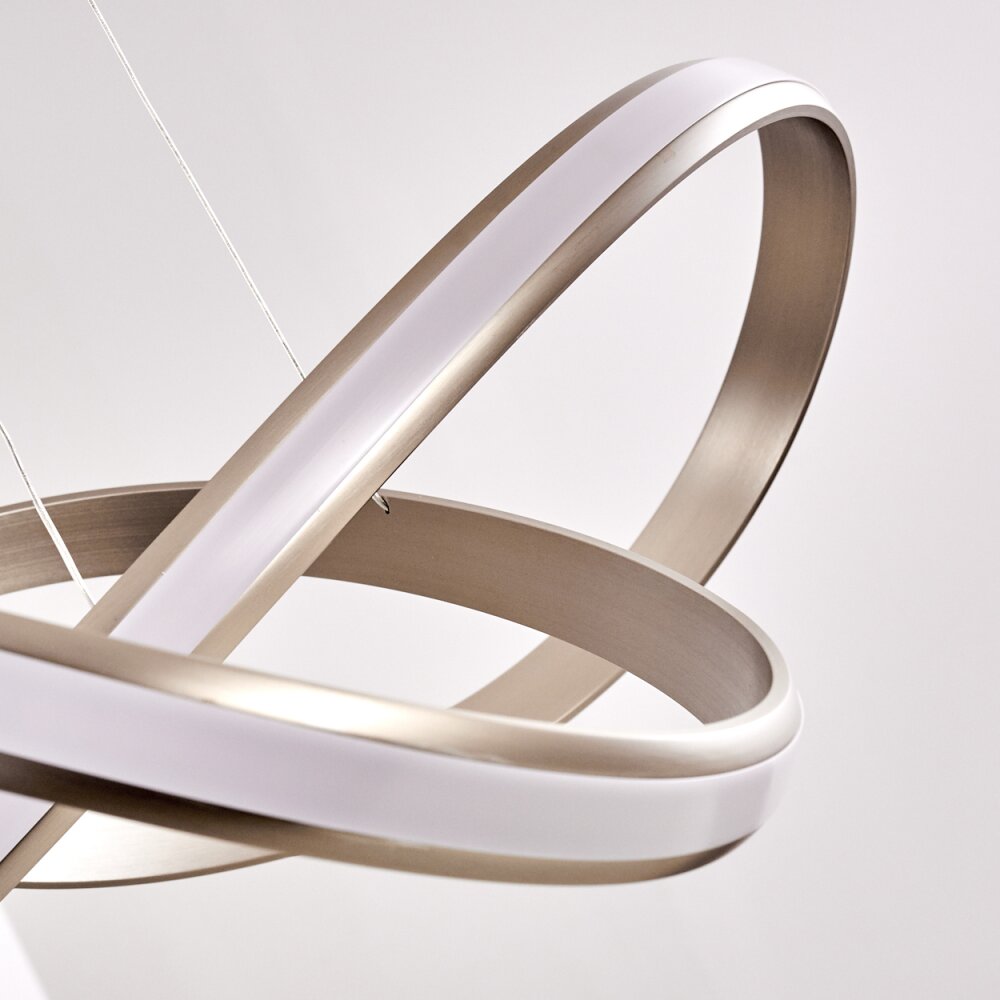Woyens Lampada a Sospensione LED Acciaio satinato, 1-Luce
