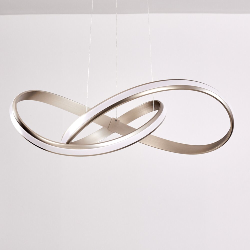 Woyens Lampada a Sospensione LED Acciaio satinato, 1-Luce