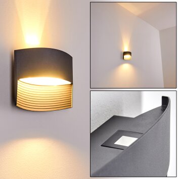 Romo Applique da esterno LED Antracite, 1-Luce