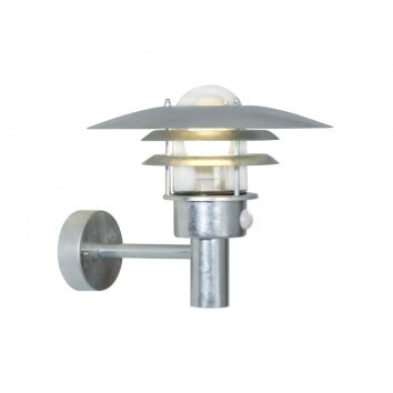 Nordlux LØNSTRUP Applique per esterno Zincato, 1-Luce, Sensori di movimento