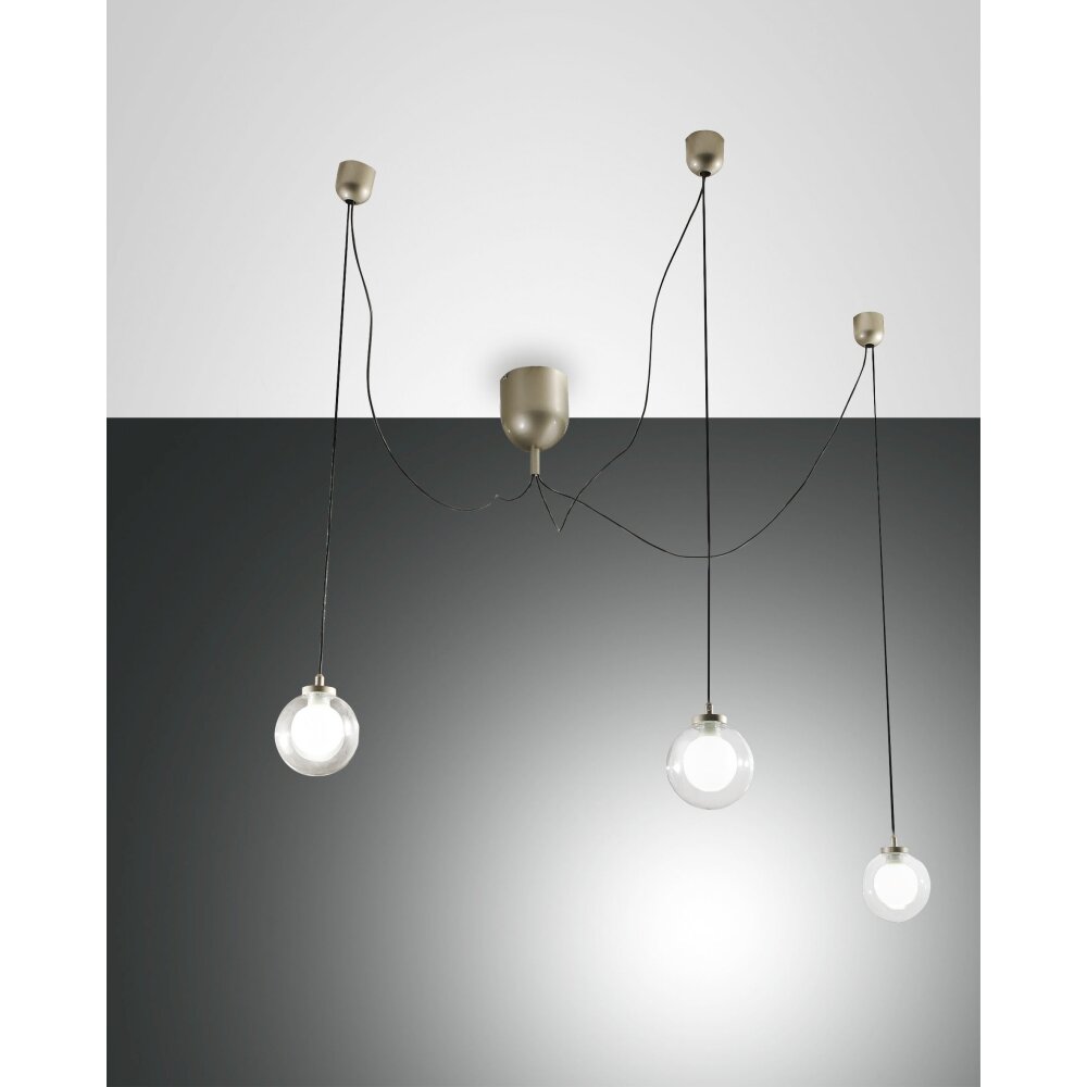 Fabas Luce Blog Lampada a Sospensione LED Oro, Nero, 1-Luce main product photo
