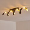 Rezat Plafoniera LED Nero-Oro, 1-Luce