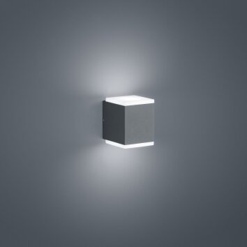 Helestra Kibo Applique per esterno LED Grigio, 2-Luci