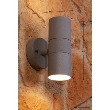 Konstsmide MODENA Applique Grigio, 2-Luci