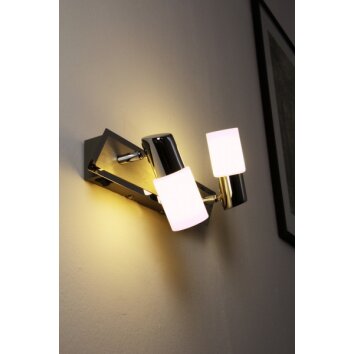 Trio Applique LED Alluminio, Cromo, Acciaio inox, 2-Luci