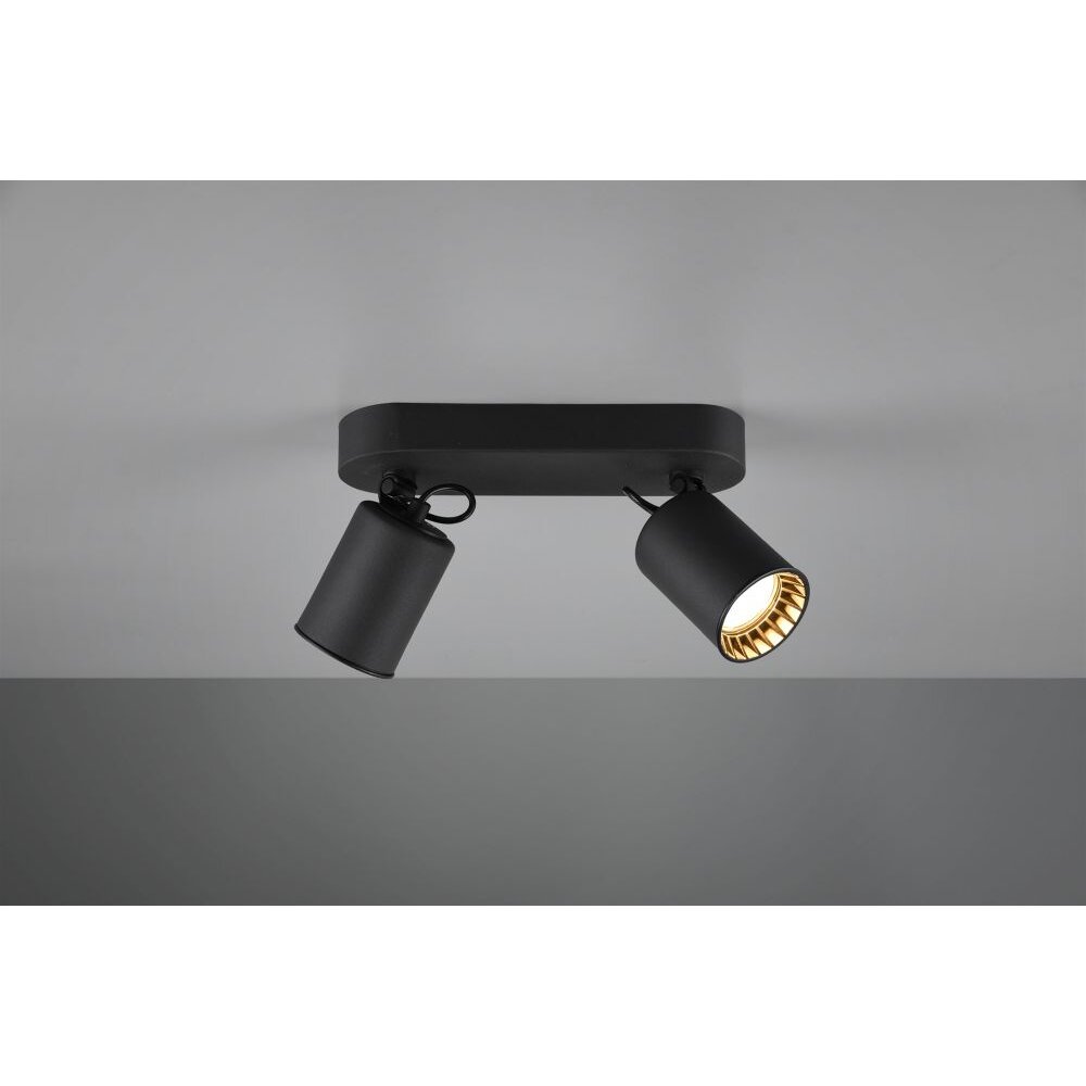 Faretto Trio Leuchten PAGO Nero, 2-Luci