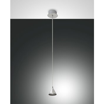 Fabas Luce Delta Lampada a Sospensione LED Alluminio, 1-Luce