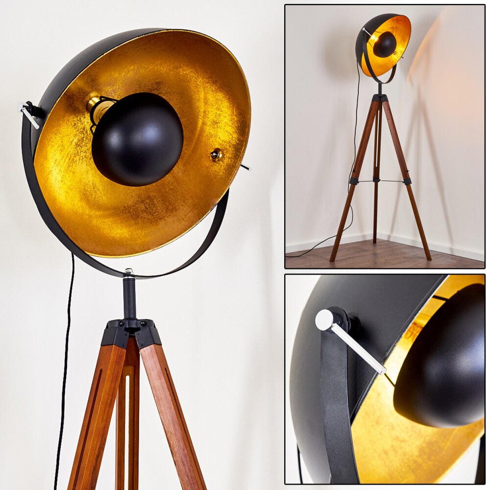 Jupiter Lampada da terra Marrone, Legno scuro, Nero, 1-Luce main product photo