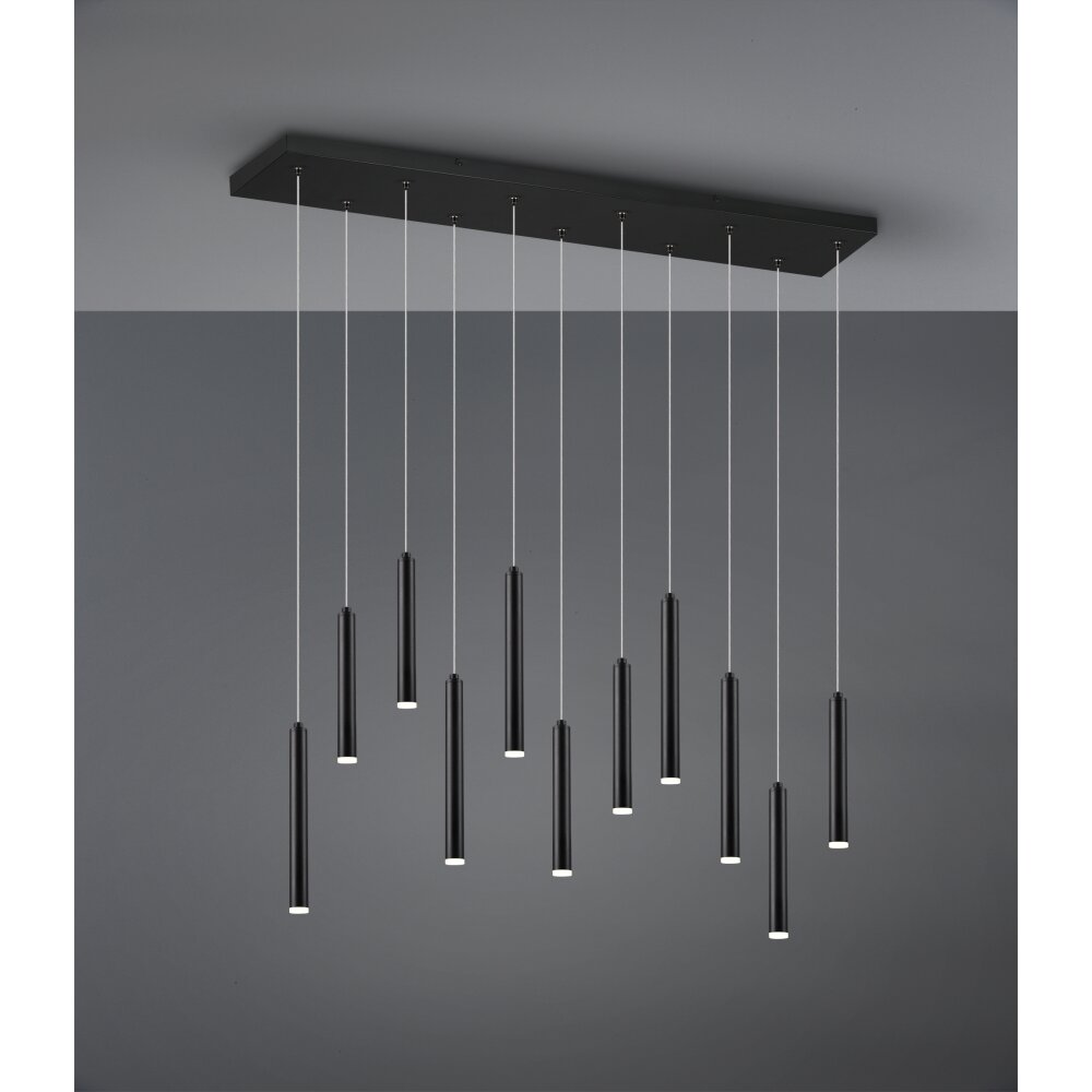 Trio Tubular Lampada a Sospensione LED Nero, 11-Luci main product photo